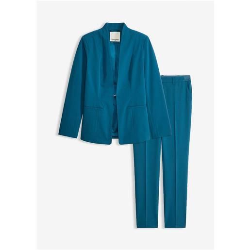 bonprix tailleur giacca e pantaloni (set 2 pezzi)-petrolio