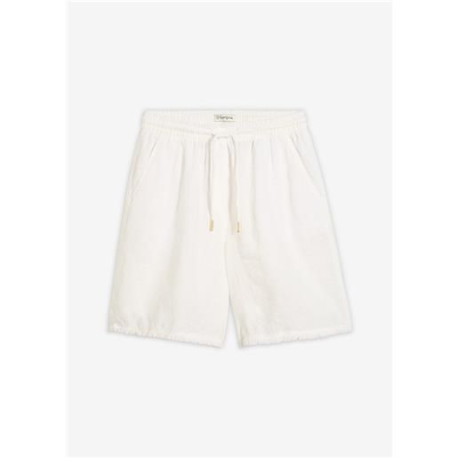 bonprix bermuda in puro lino-bianco