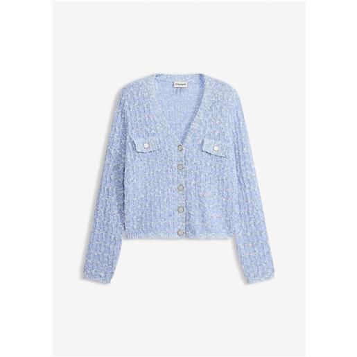 bonprix cardigan in maglia bouclé-blu