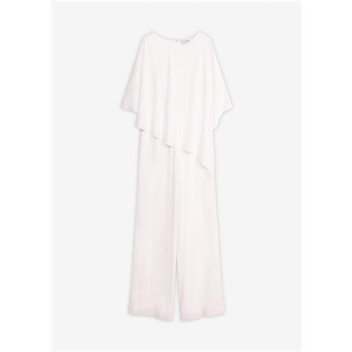 bonprix tuta in fine chiffon-bianco