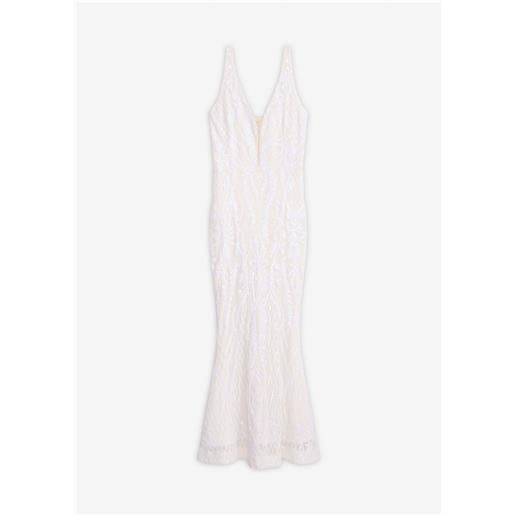bonprix abito da sposa in tulle delicato con ricami e paillettes-bianco