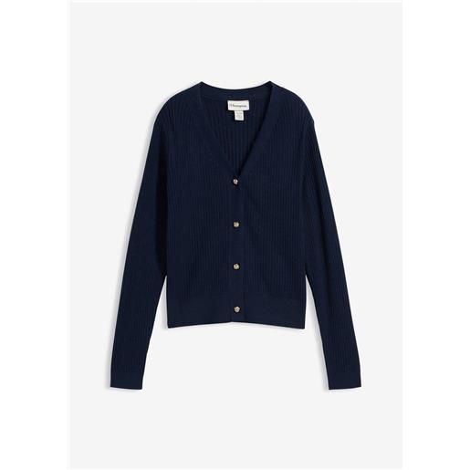 bonprix cardigan in misto viscosa morbido-blu