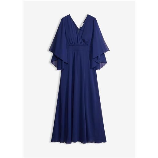 bonprix abito da sera in fine chiffon-blu