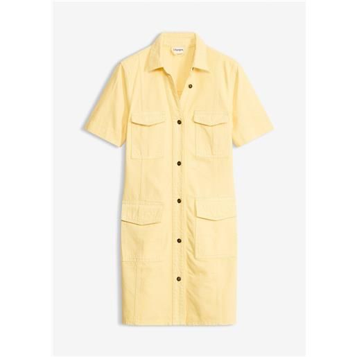 bonprix miniabito in puro cotone-giallo