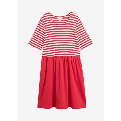 bonprix abito in maglina di puro cotone-rosso