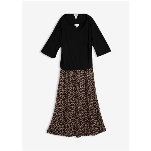 bonprix abito in maglina di puro cotone-nero