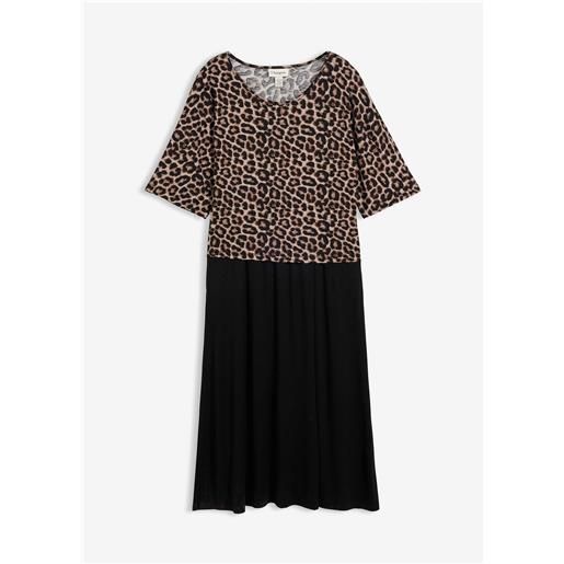 bonprix abito in maglina di puro cotone-nero