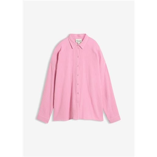 bonprix camicia in mussola effetto used-rosa