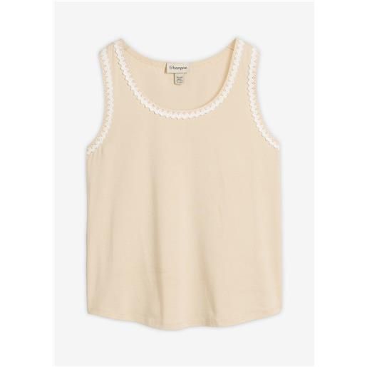 bonprix canotta in misto seta-beige