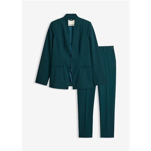 bonprix tailleur giacca e pantaloni (set 2 pezzi)-verde
