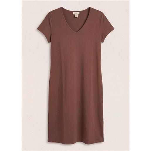 bonprix abito in maglina di misto cotone elasticizzato-marrone