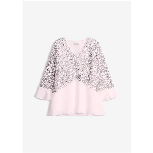 bonprix tunica con pizzo-rosa