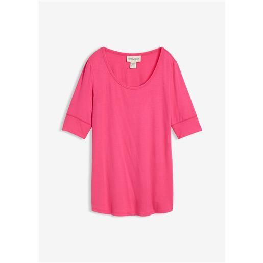 bonprix maglia in misto viscosa morbido-fucsia