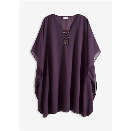 bonprix tunica copricostume in chiffon leggero-viola