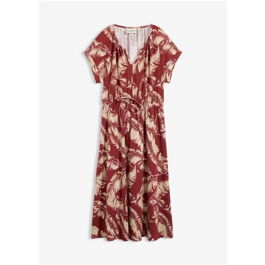 bonprix abito in jersey di misto viscosa fluente-rosso