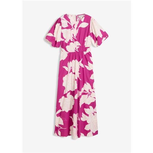 bonprix abito lungo in puro cotone-fucsia