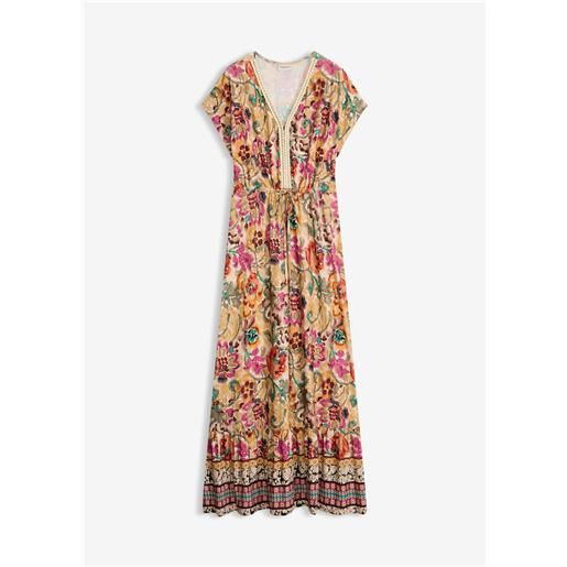 bonprix abito in jersey di misto viscosa morbido-beige
