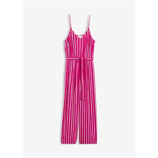 bonprix tuta in viscosa strutturata-fucsia