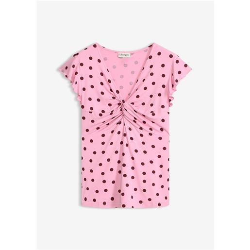 bonprix maglia in misto viscosa-rosa
