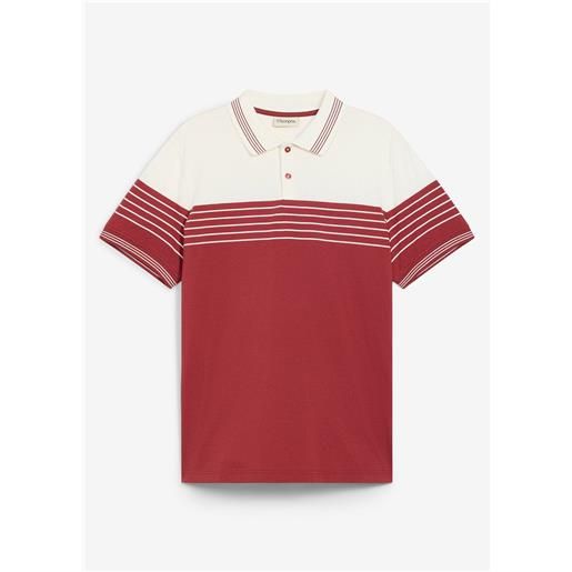 bonprix polo in jersey di puro cotone-bianco