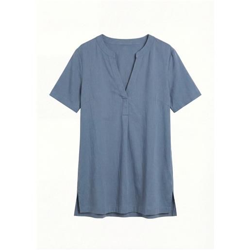 bonprix tunica lunga in pura viscosa-blu