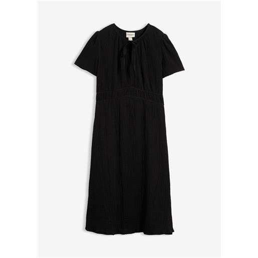 bonprix abito tunica in mussola di puro cotone-nero