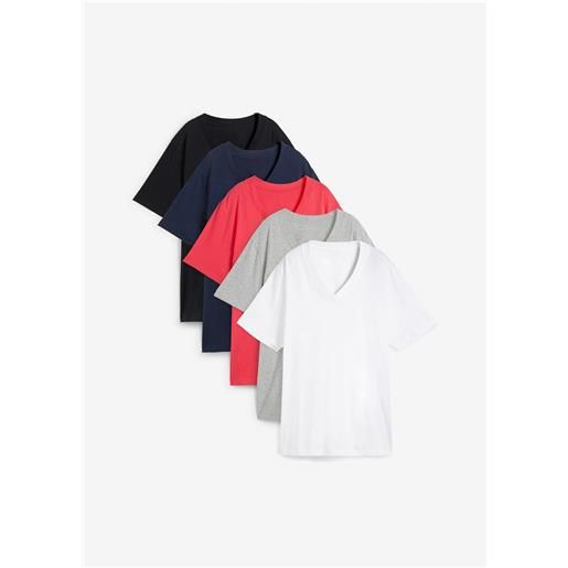 bonprix maglia lunga (pacco da 5)-nero