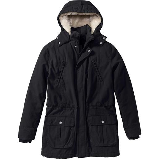 bonprix parka invernale con cappuccio in teddy-nero