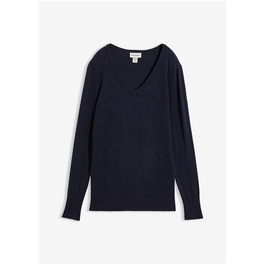 bonprix maglione in filato fine-blu
