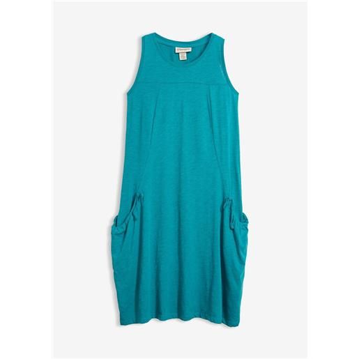 bonprix abito in jersey di cotone con tasche-petrolio
