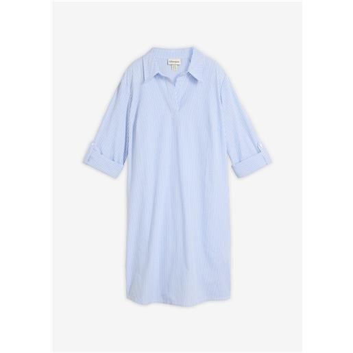 bonprix abito chemisier in puro cotone-bianco