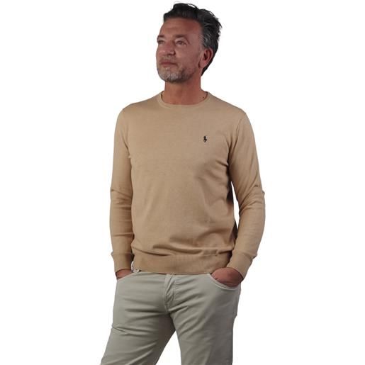 Maglia uomo girocollo beige cam