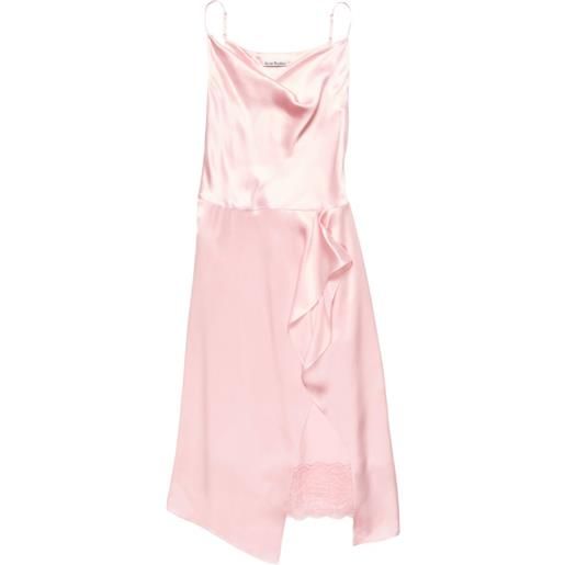 Acne Studios abito in raso lucido - rosa