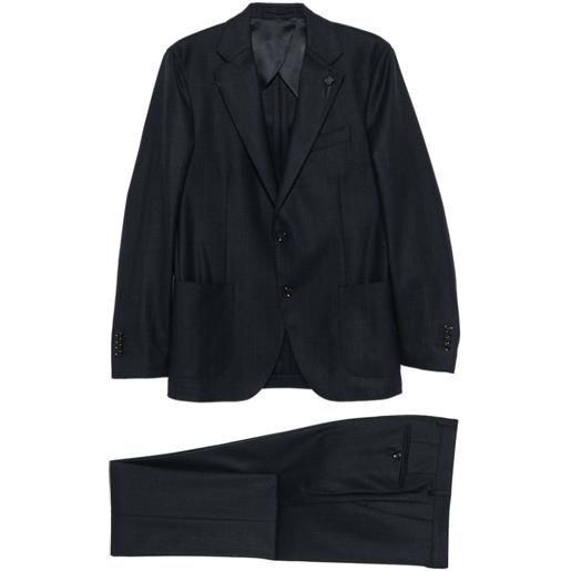 Lardini completo monopetto gessato - blu