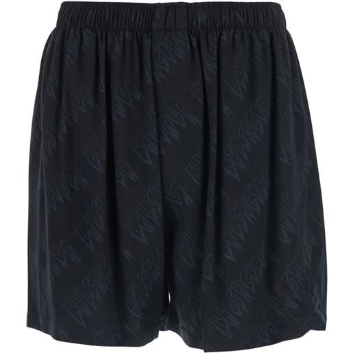Balenciaga shorts running con logo - nero