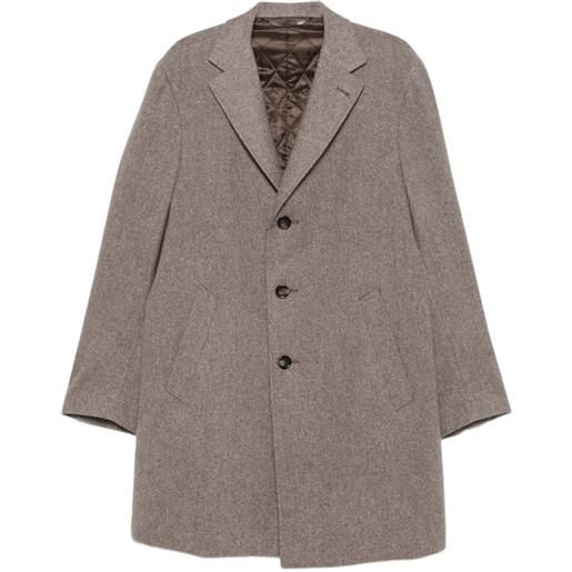 Canali cappotto monopetto con revers classici - toni neutri