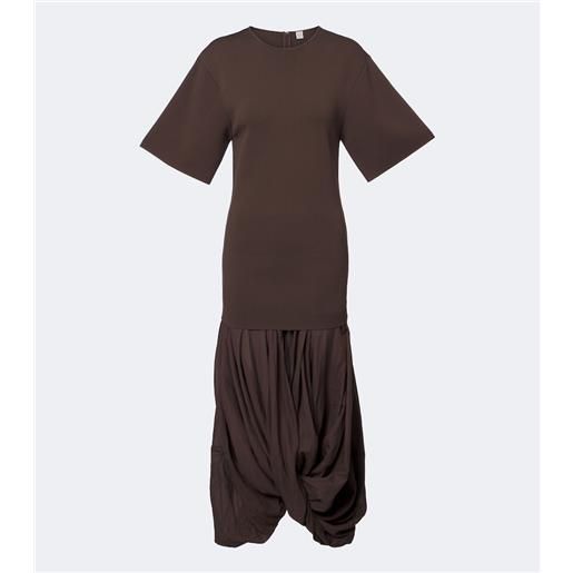 Toteme abito midi cocoon in jersey