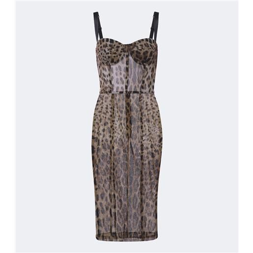 Dolce&Gabbana abito bustier in cotone e seta