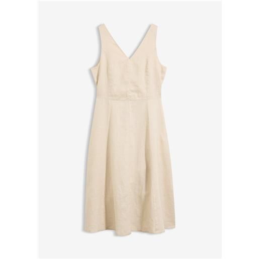 bonprix abito midi in puro lino-beige