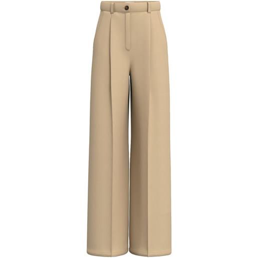 EMME MARELLA donna emme marella pantaloni ampio pinces raso di cotone donna