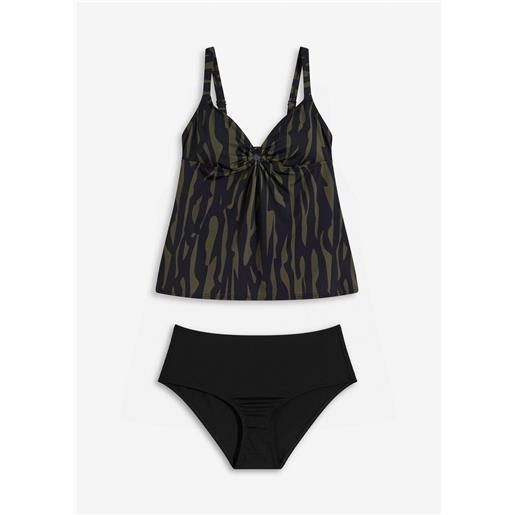 bonprix tankini a righe (set 2 pezzi)-verde