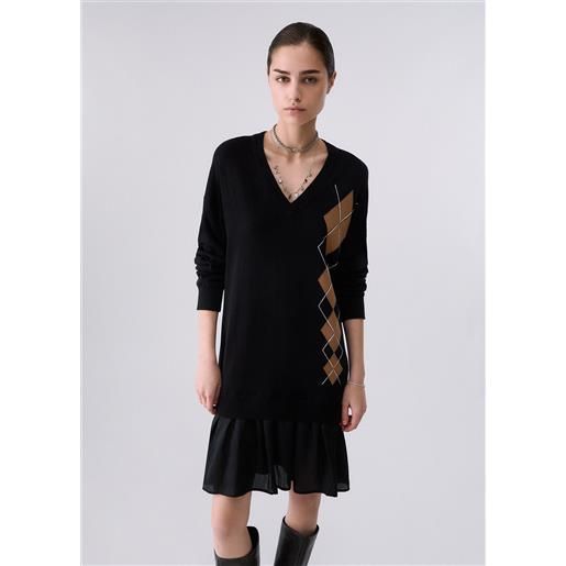 Liu jo abito corto in maglia, nero