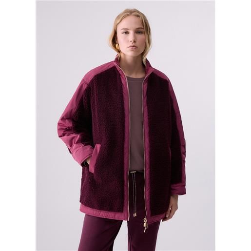 Liu jo bomber oversize in teddy, viola
