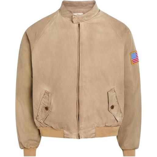 Cherry LA bomber con logo e zip - toni neutri