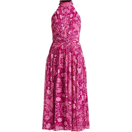 Tadashi Shoji abito midi kyrene a fiori - rosa