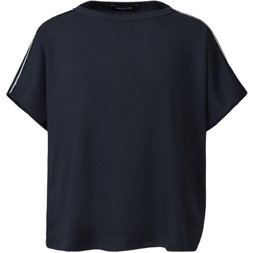 Fabiana Filippi t-shirt con dettaglio a righe - blu
