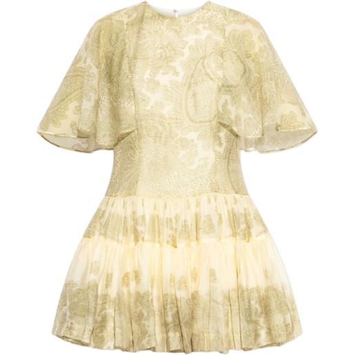AllSaints abito corto yanna con stampa paisley - verde