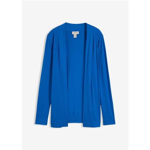 bonprix cardigan in jersey di misto viscosa morbido-blu