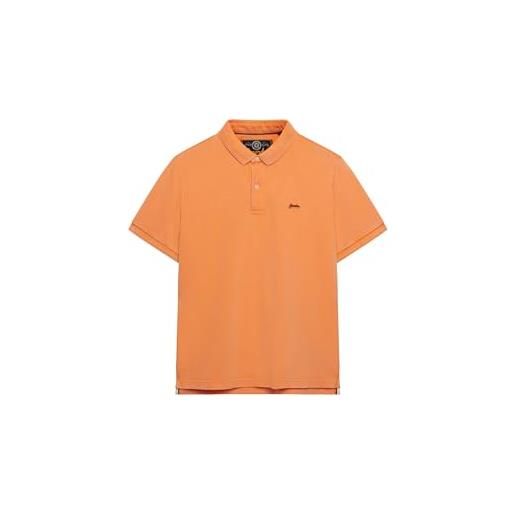 Superdry classic pique polo, autumn blossom orange, l uomo