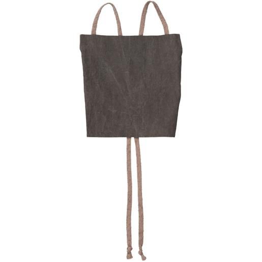 Ziggy Chen top con scollo squadrato - marrone